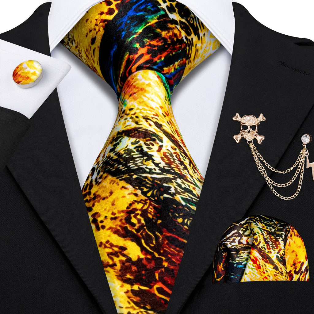 GentCrest Black Novelty Tie with Accessories - Image 1