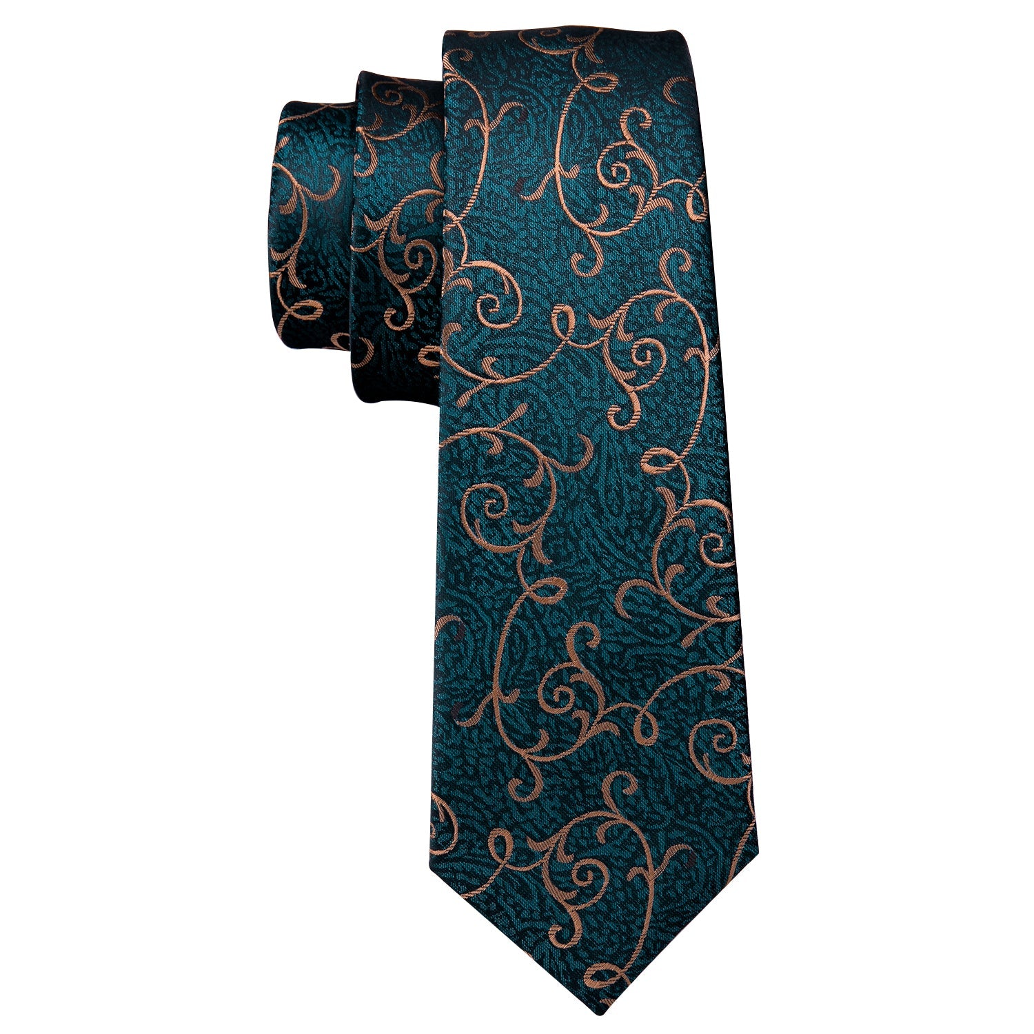 GentCrest Blue Floral Tie Hanky Cufflinks Set - Image 4