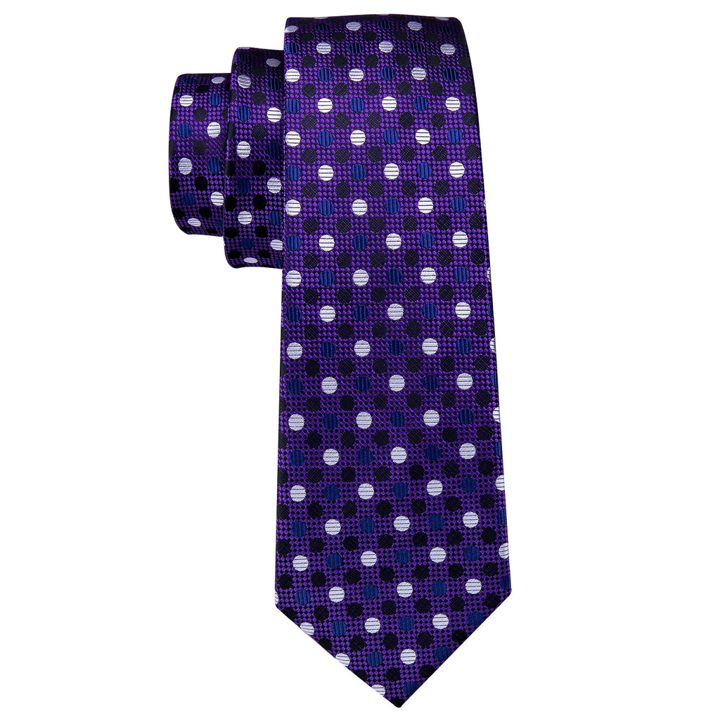GentCrest Purple Polka Dot Tie Hanky Cufflinks Set - Image 4