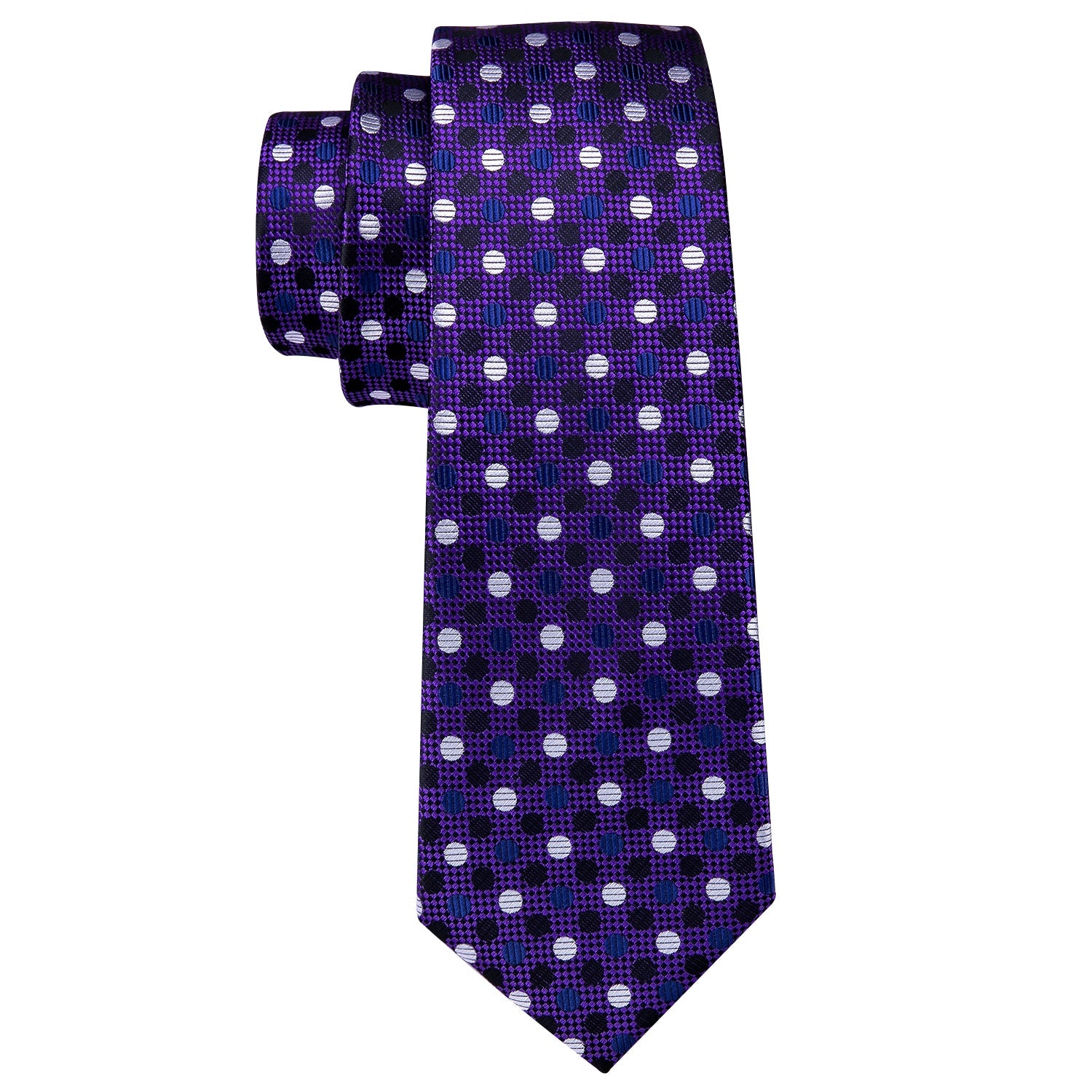 GentCrest Purple Polka Dot Tie Hanky Cufflinks Set - Image 4