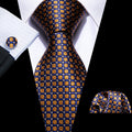 GentCrest Blue Plaid Tie Hanky Cufflinks Set - Image 1
