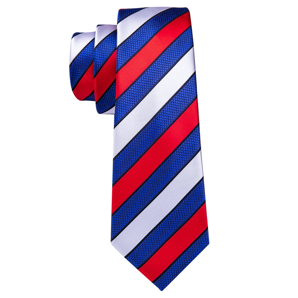 GentCrest Blue Striped Tie Hanky Cufflinks Set - Image 3