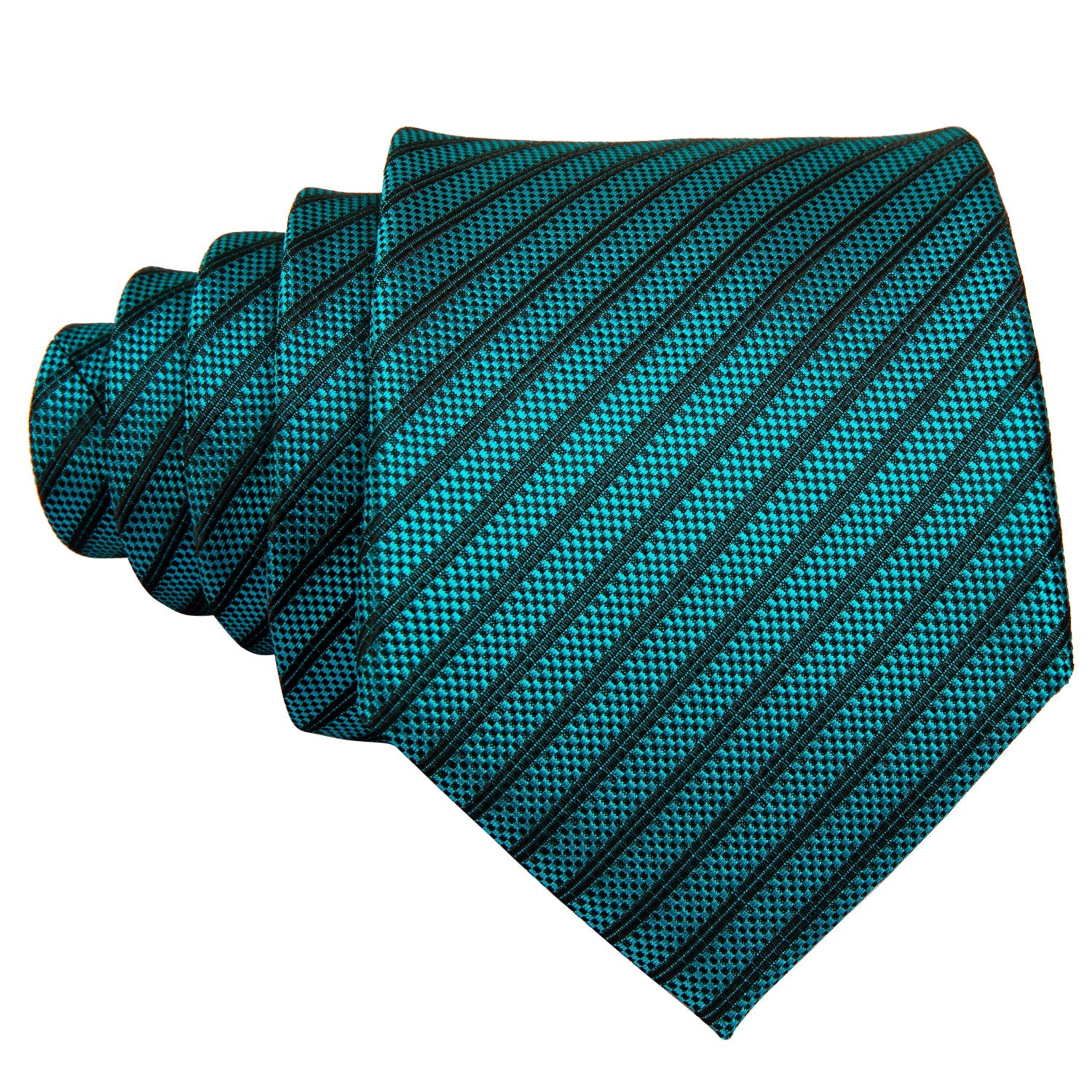 GentCrest Blue Striped Tie Hanky Cufflinks Set - Image 3