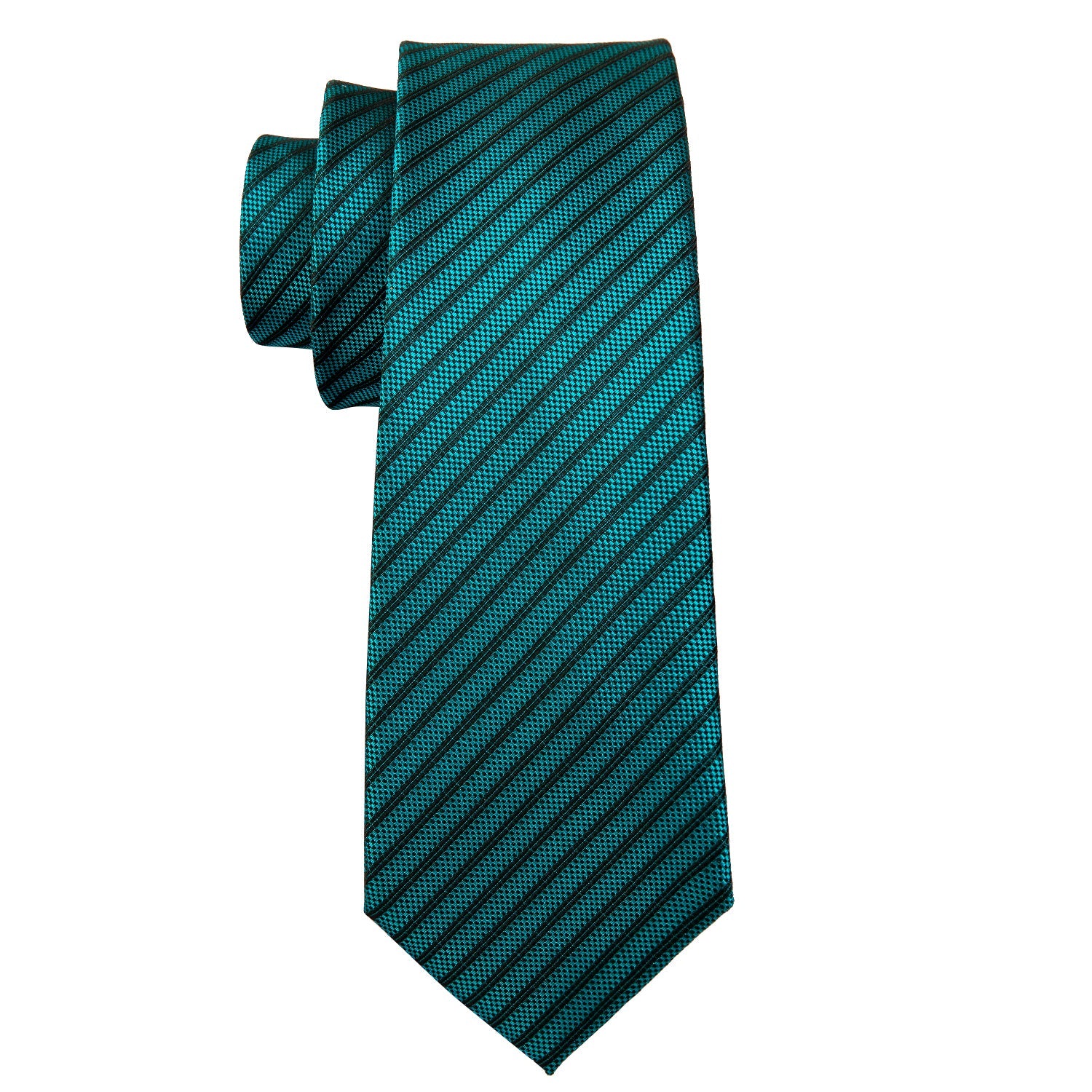 GentCrest Blue Striped Tie Hanky Cufflinks Set - Image 5