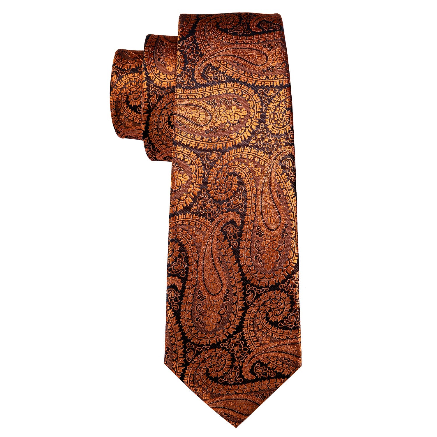 GentCrest Black Paisley Tie Hanky Cufflinks Set - Image 5
