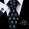 GentCrest Black Novelty Tie Hanky Cufflinks Set - Image 1
