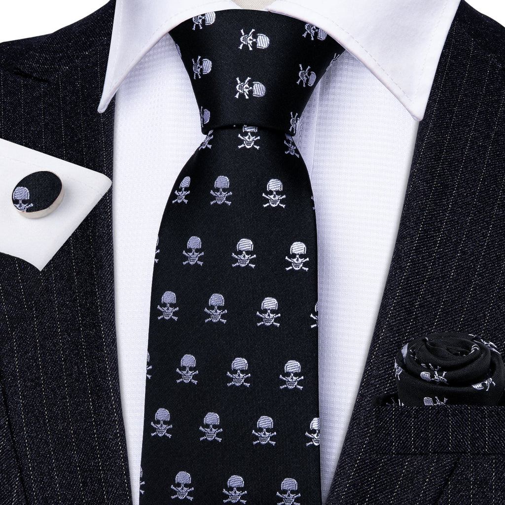 GentCrest Black Novelty Tie Hanky Cufflinks Set - Image 2