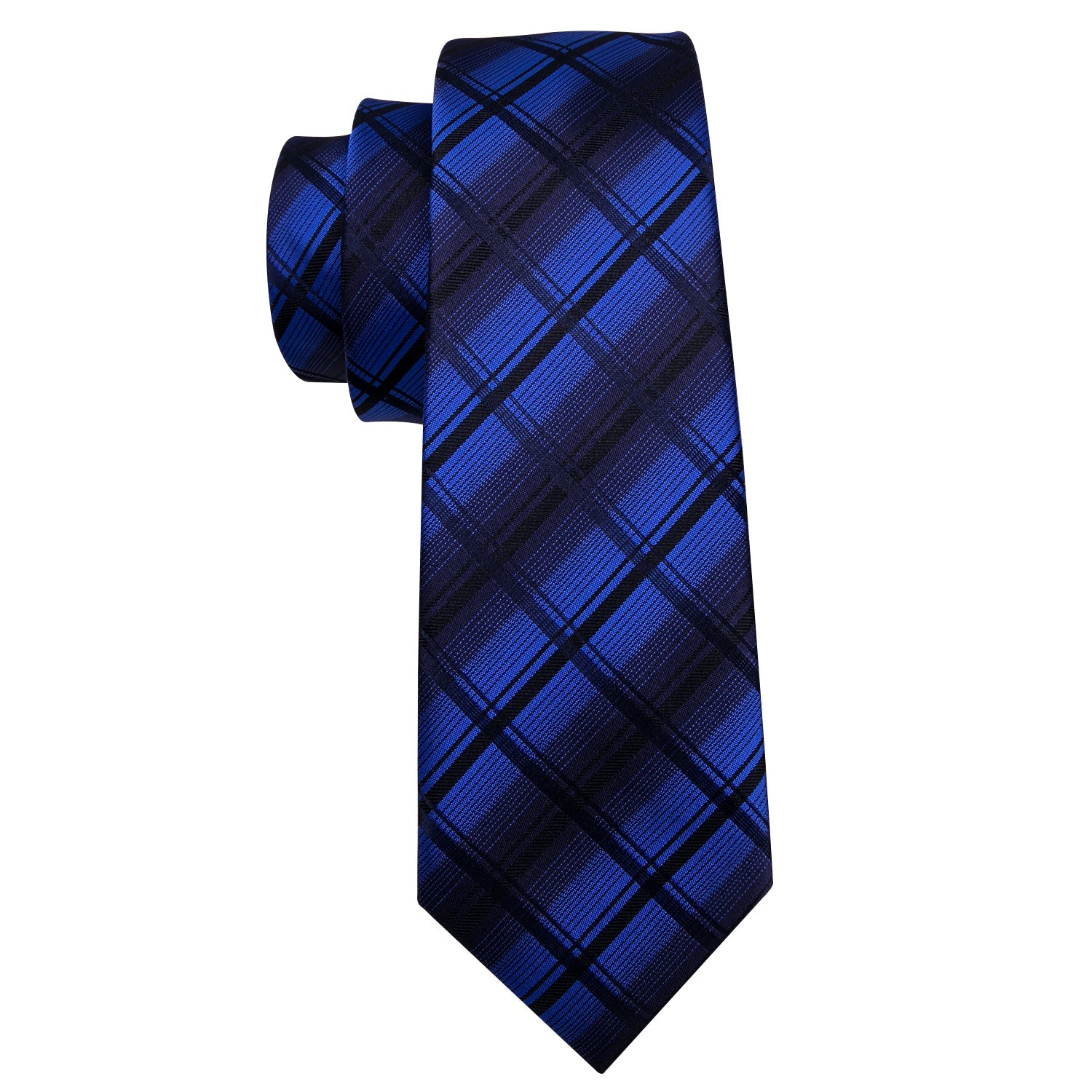 GentCrest Black Plaid Tie Hanky Cufflinks Set - Image 3