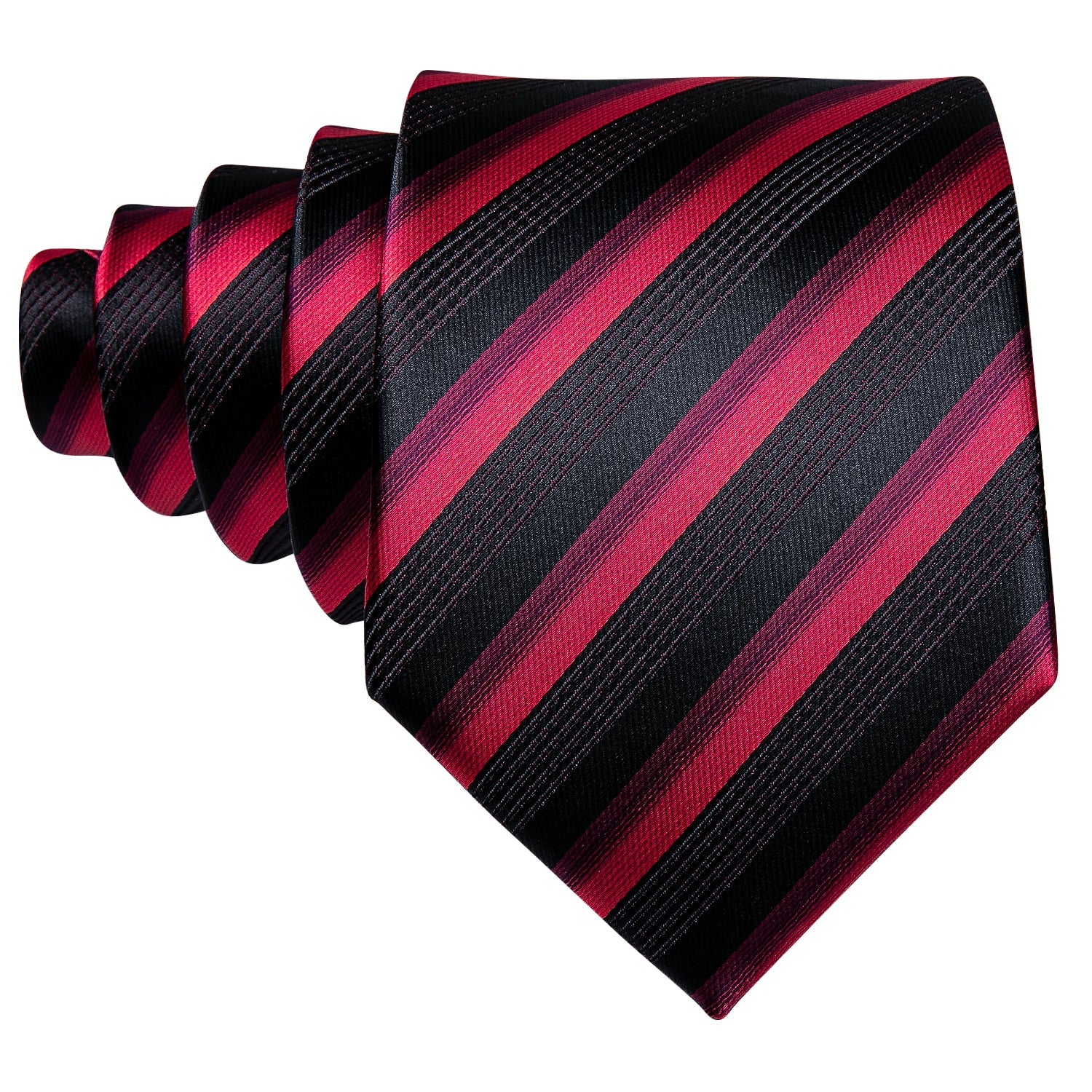 GentCrest Black Striped Tie Hanky Cufflinks Set - Image 6