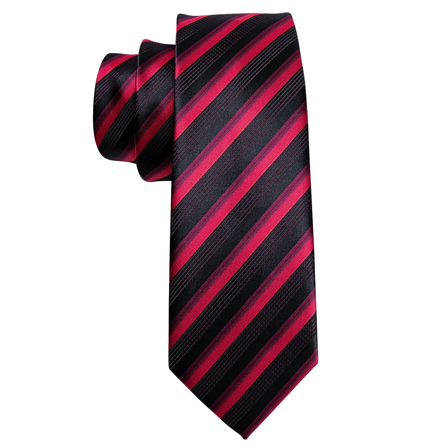 GentCrest Black Striped Tie Hanky Cufflinks Set - Image 5