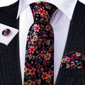 Colorful Novelty Flower Silk Tie Set - GentCrest