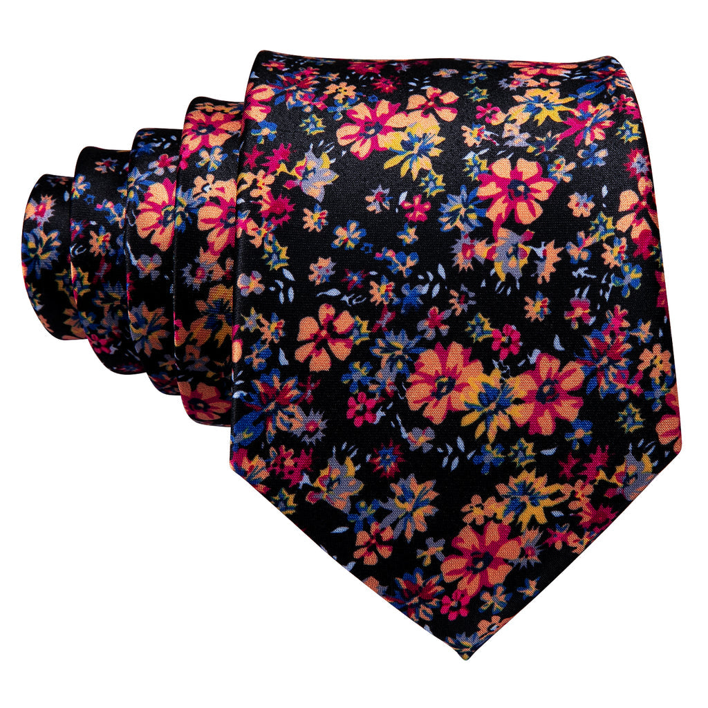 Colorful Novelty Flower Silk Tie Set - GentCrest - View 6