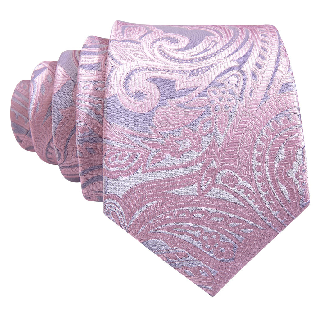 GentCrest Pink Paisley Tie Hanky Cufflinks Set - Image 4