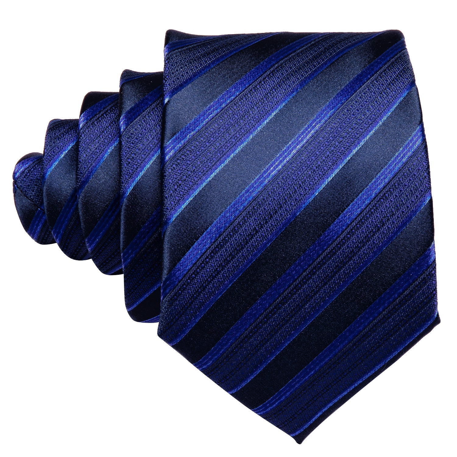 GentCrest Blue Striped Tie Hanky Cufflinks Set - Image 4