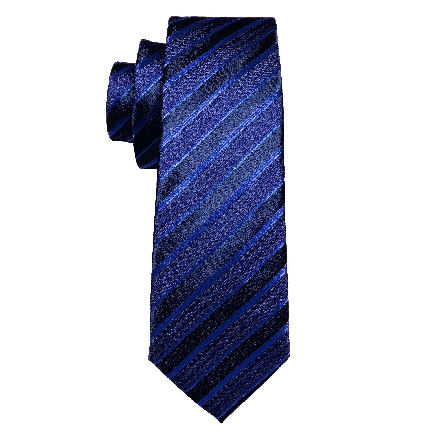 GentCrest Blue Striped Tie Hanky Cufflinks Set - Image 5