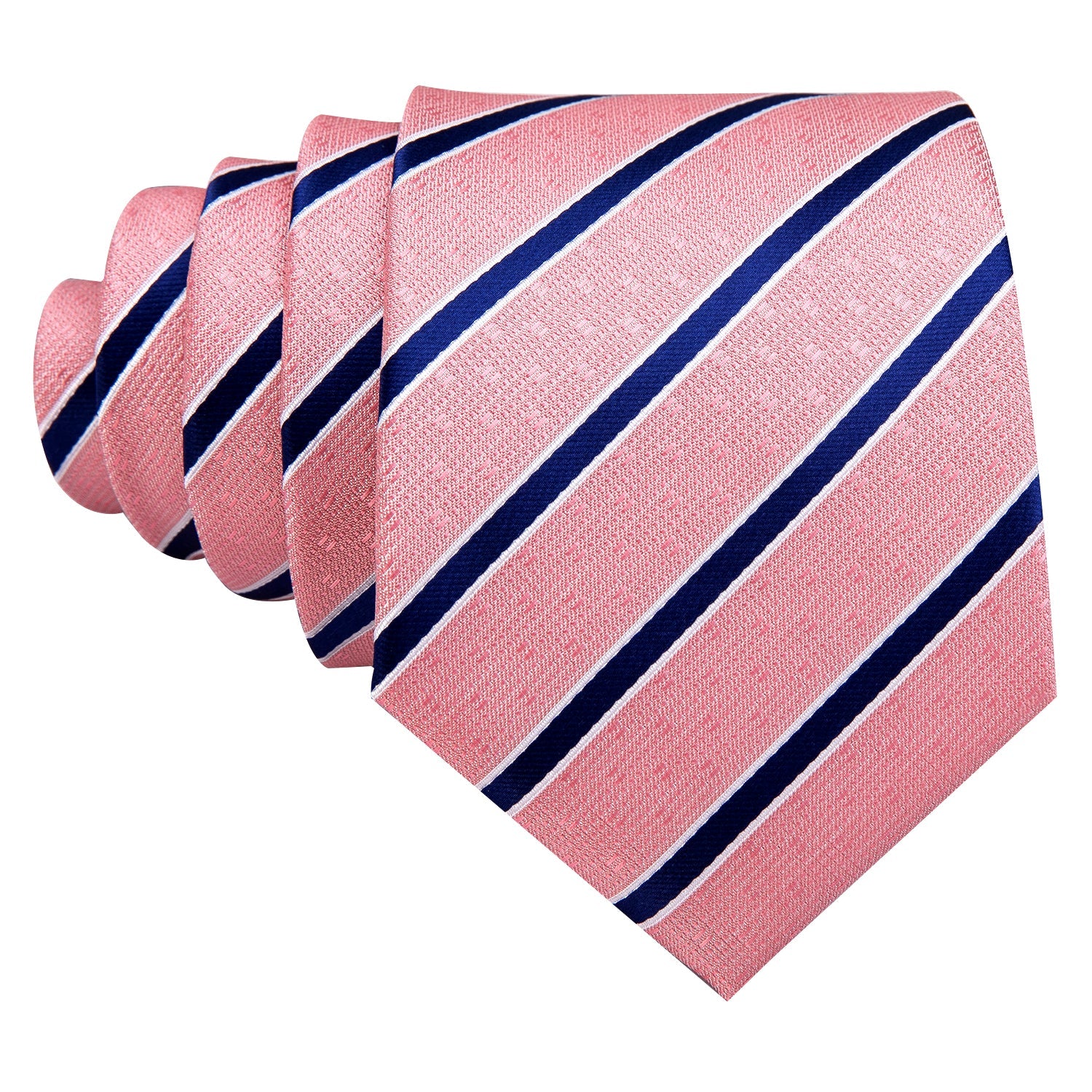 GentCrest Blue Striped Tie Hanky Cufflinks Set - Image 2