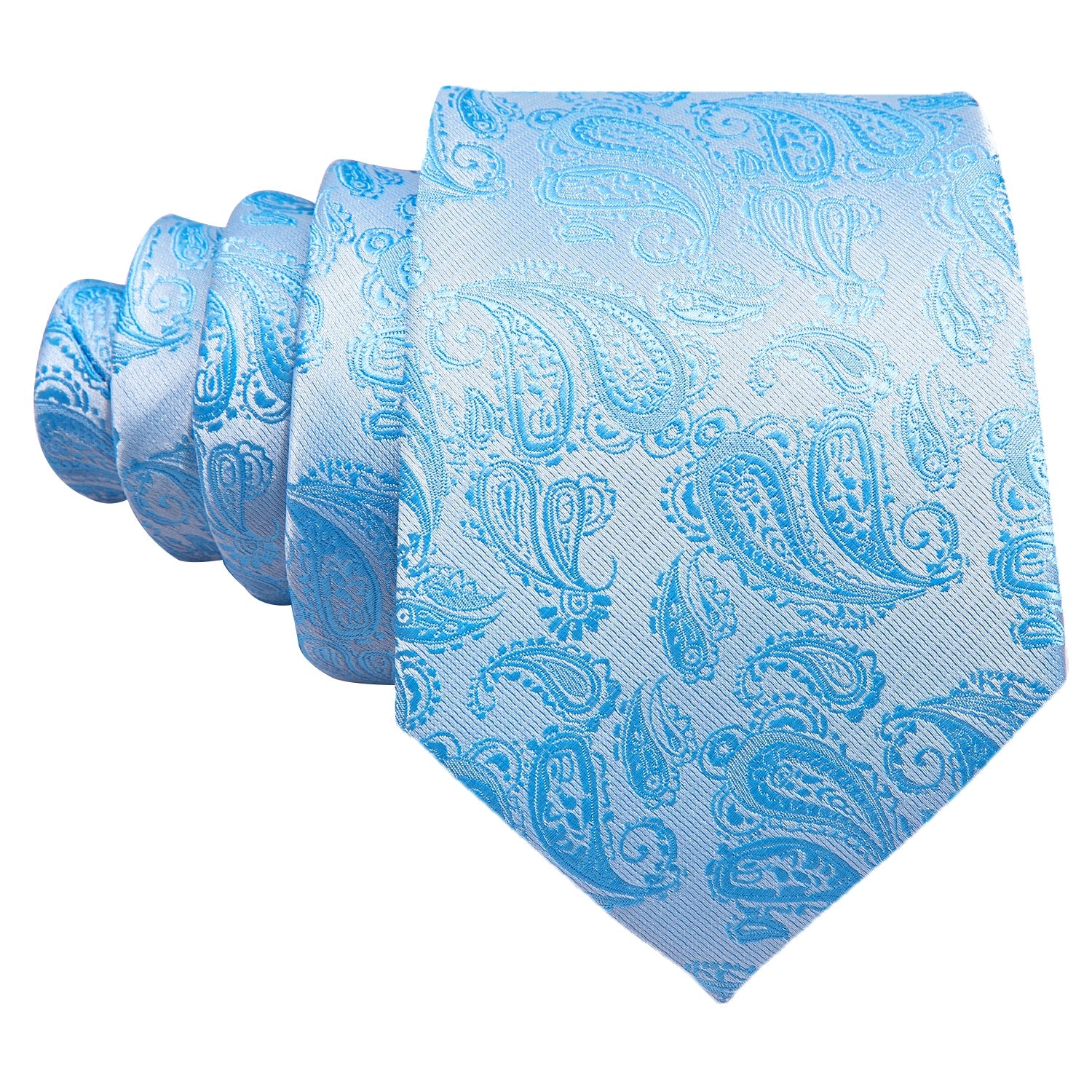 GentCrest Blue Paisley Tie Hanky Cufflinks Set - Image 5