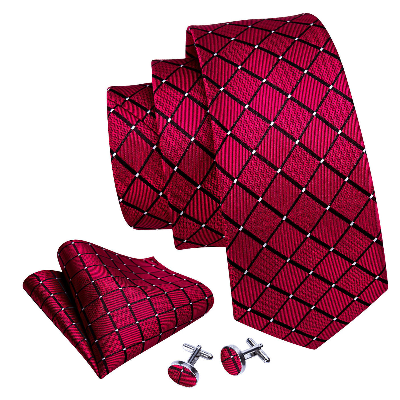 GentCrest Black Plaid Tie Sets - Image 2