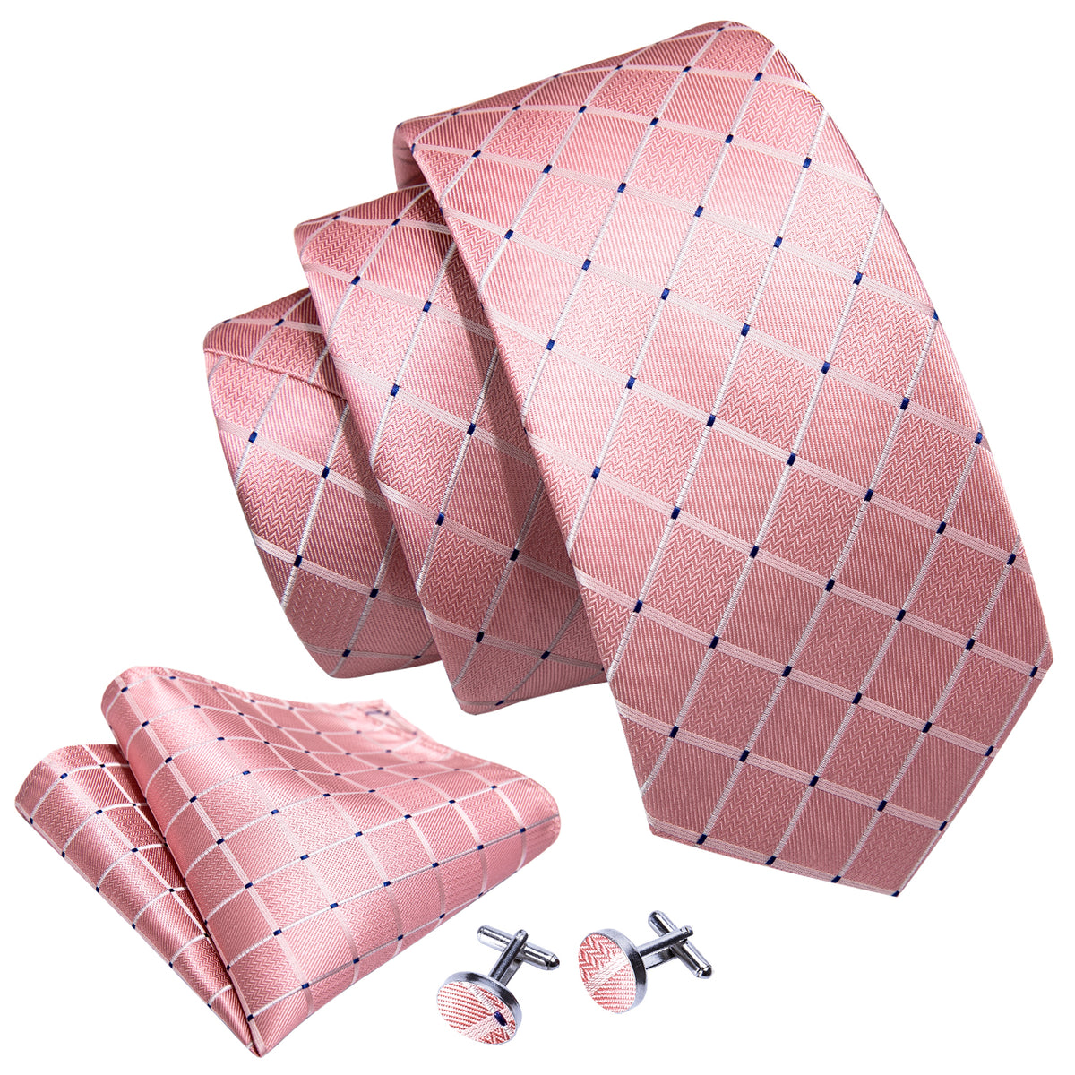GentCrest Pink Plaid Tie Sets - Image 3