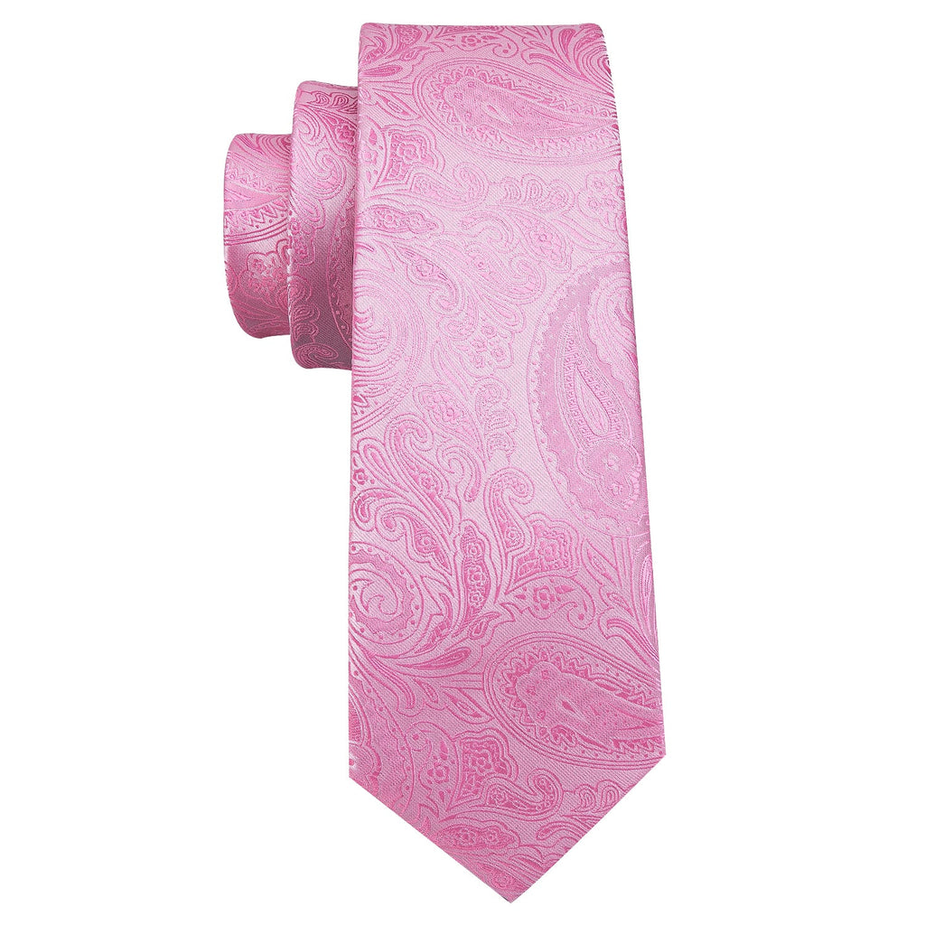 GentCrest Pink Paisley Tie Hanky Cufflinks Set - Image 4