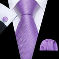 GentCrest Purple Striped Tie Hanky Cufflinks Set - Image 1