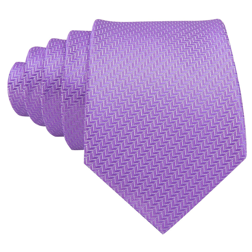 GentCrest Purple Striped Tie Hanky Cufflinks Set - Image 3