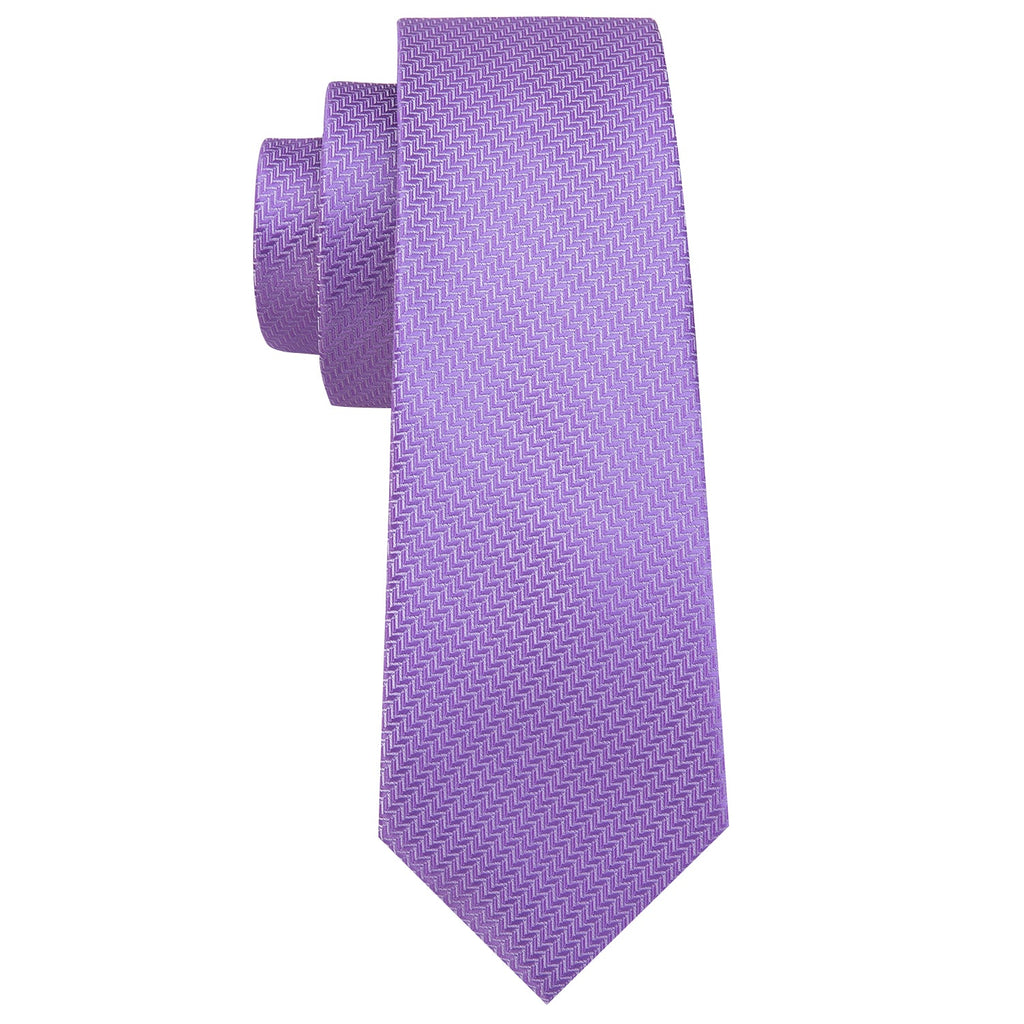 GentCrest Purple Striped Tie Hanky Cufflinks Set - Image 4