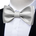 Fashion Silk Bow Tie Set with Pocket Square & Cufflinks - GentCrest
