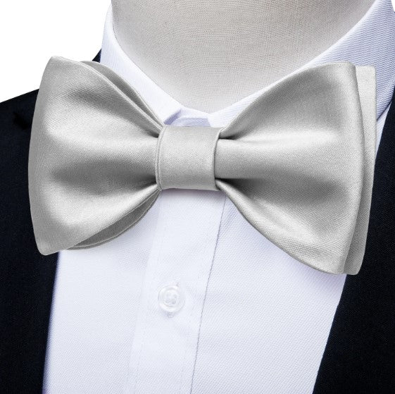 Fashion Silk Bow Tie Set with Pocket Square & Cufflinks - GentCrest