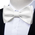 Fashion Silk Bow Tie Set with Pocket Square & Cufflinks - GentCrest
