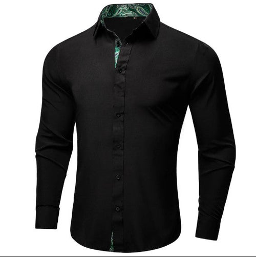 Black & Green Paisley Dress Shirt - GentCrest