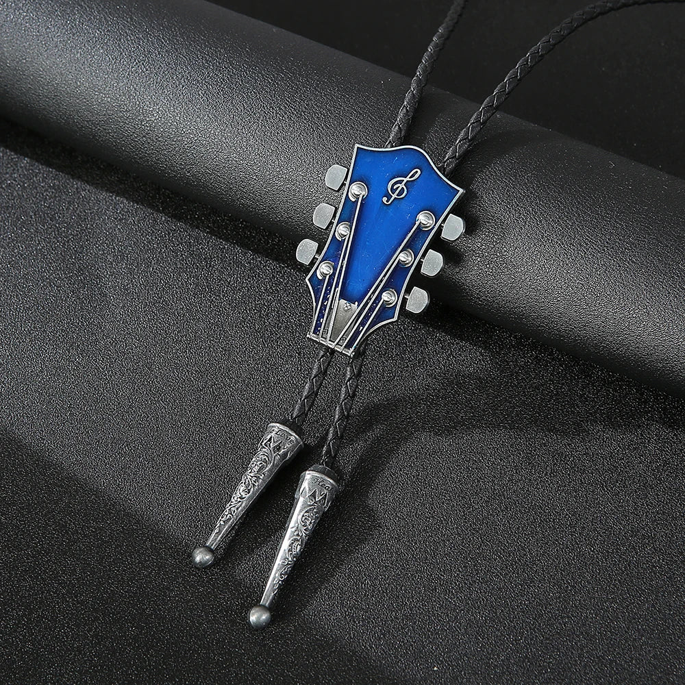 Fashion Guitar Bolo Tie with Musical Flair - GentCrest - View 4