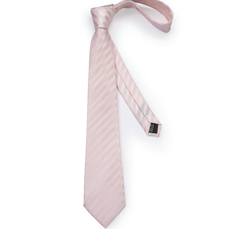 GentCrest Pink Striped Tie Hanky Cufflinks Set - Image 3