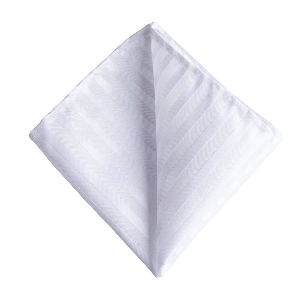 GentCrest White Striped Tie Hanky Cufflinks Set - Image 5