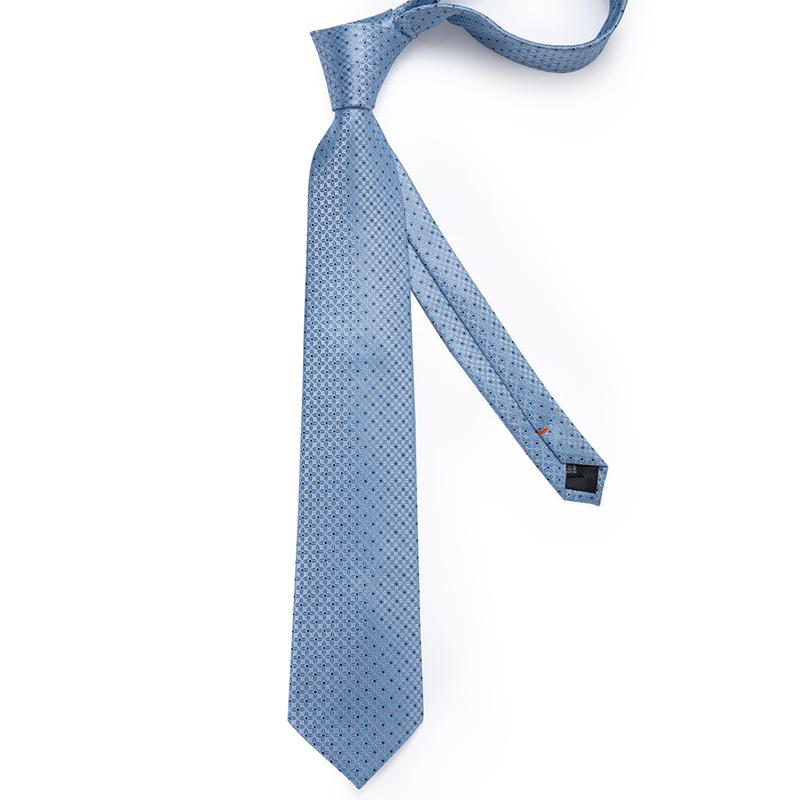 GentCrest Blue Floral Tie with Rings - Image 3