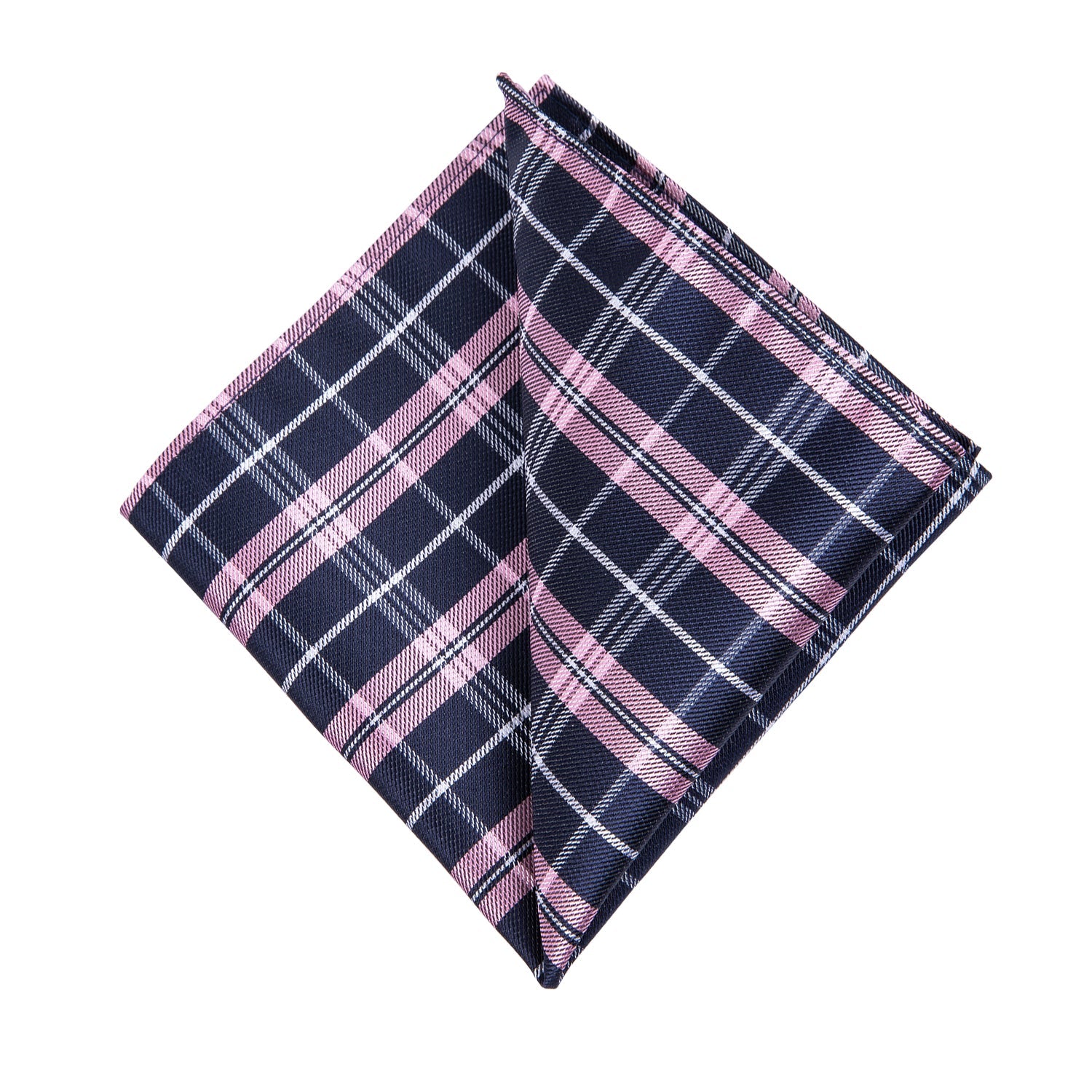 GentCrest Blue Plaid Tie Hanky Cufflinks Set - Image 4