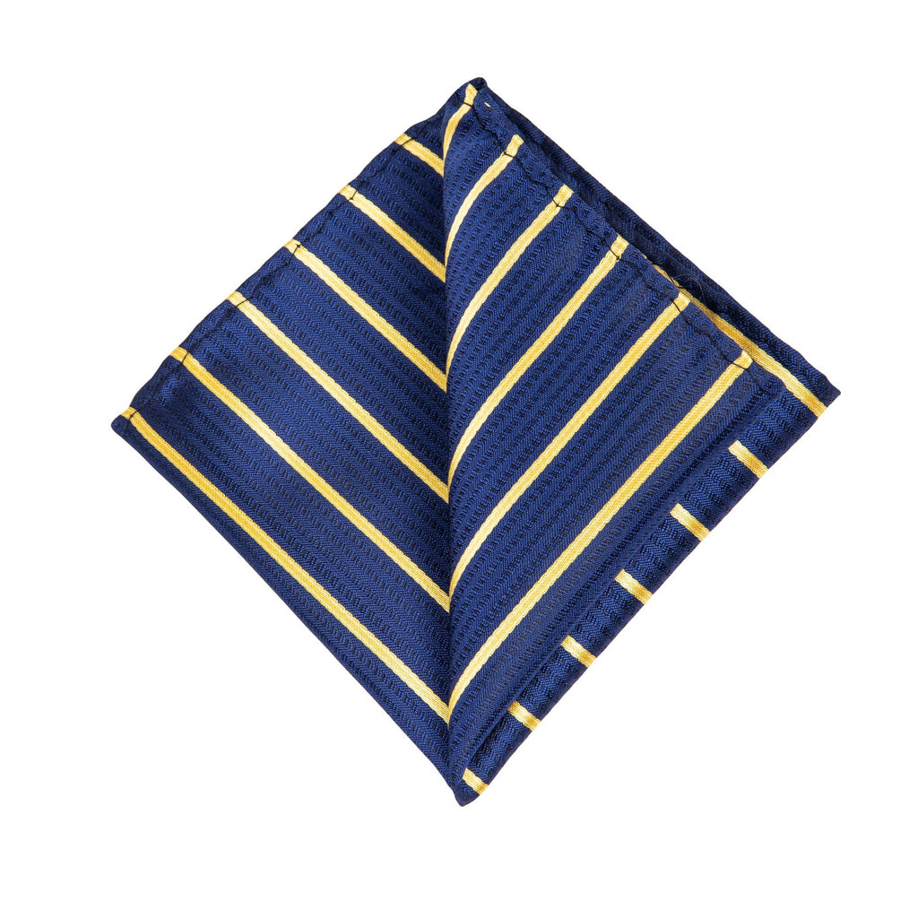 GentCrest Blue Striped Tie Hanky Cufflinks Set - Image 4