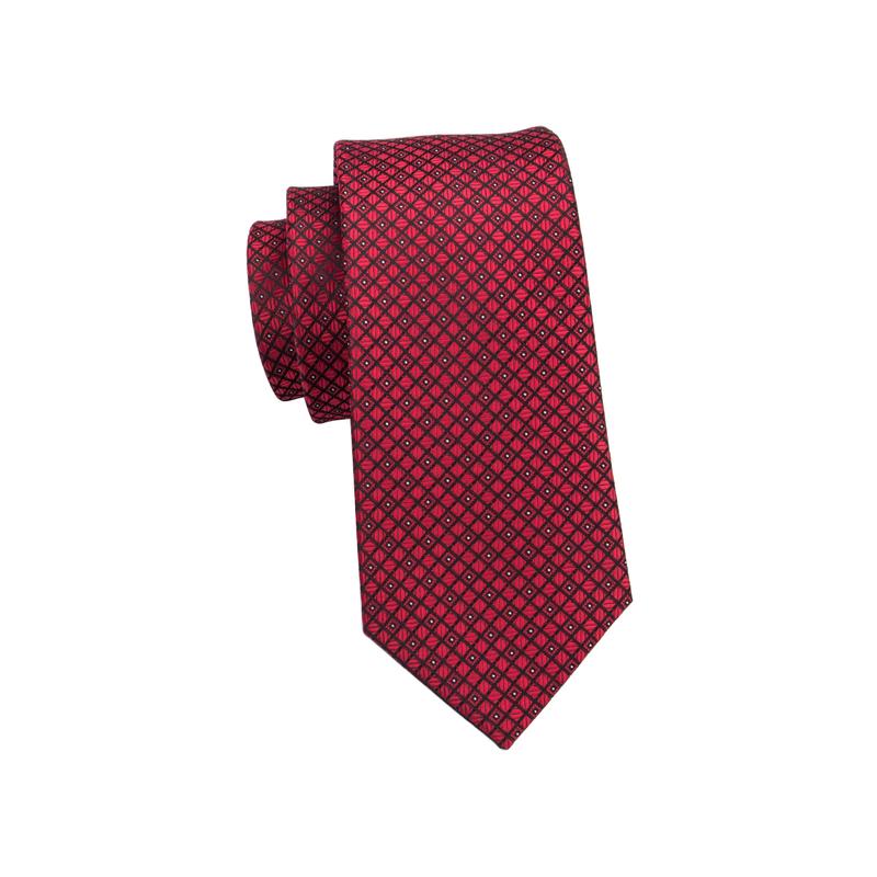 GentCrest Red Plaid Tie Hanky Cufflinks Set - Image 4