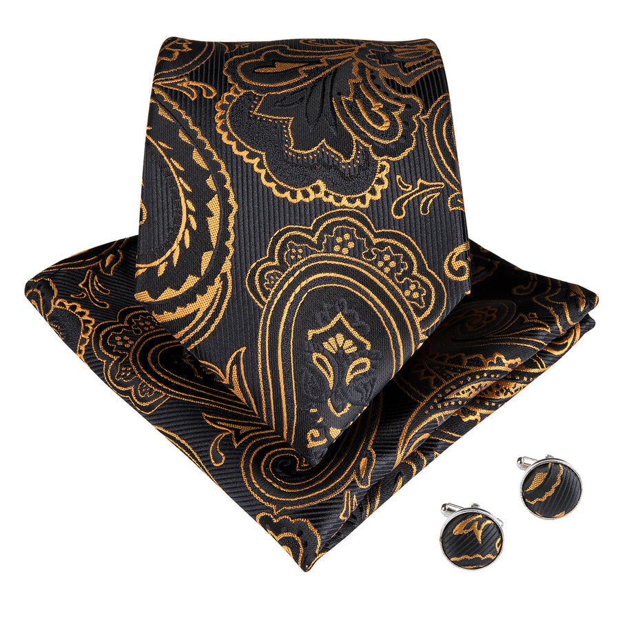 GentCrest Black Paisley Tie Sets - Image 2