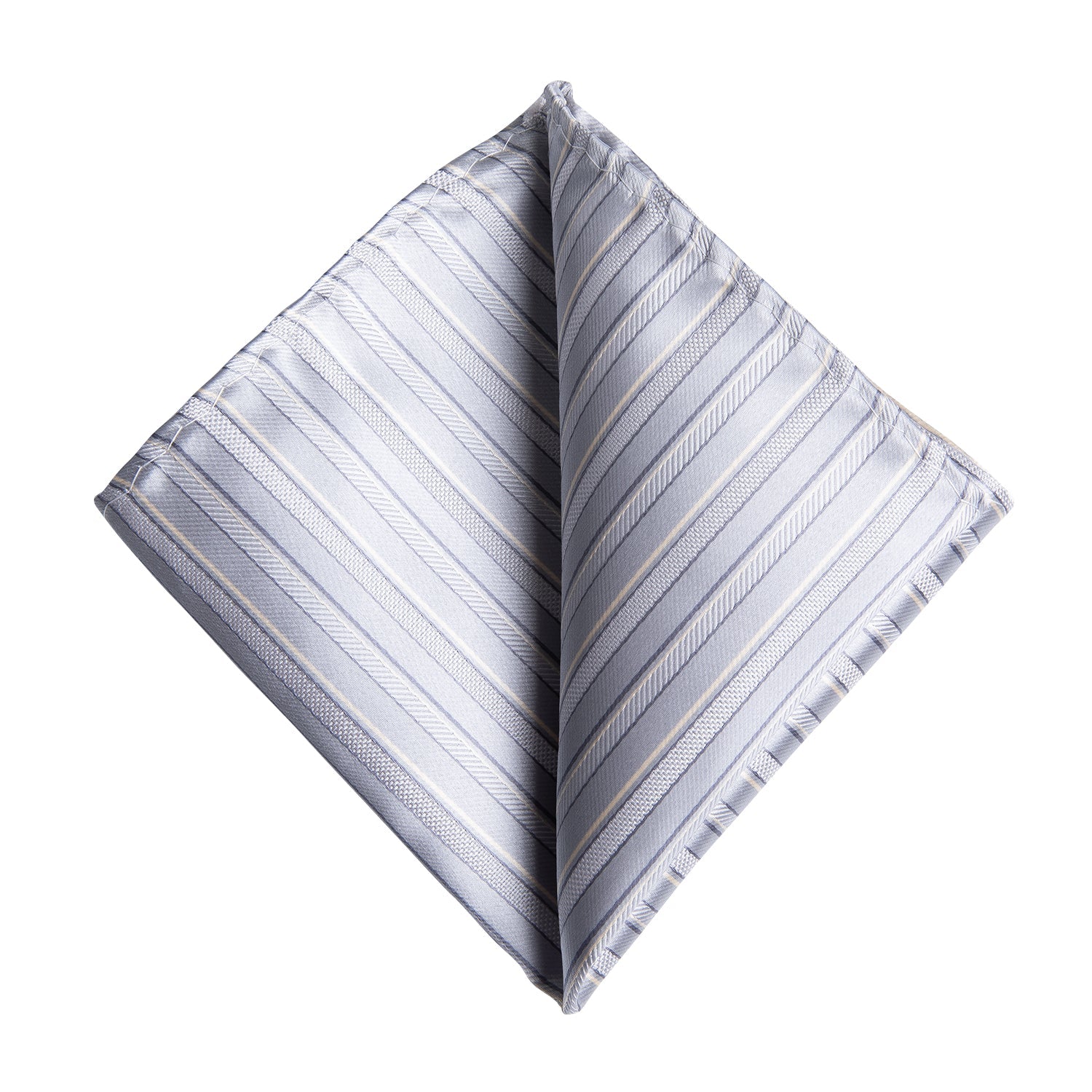 GentCrest White Striped Tie Hanky Cufflinks Set - Image 5