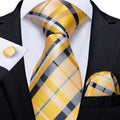 GentCrest Blue Striped Tie Hanky Cufflinks Set - Image 1