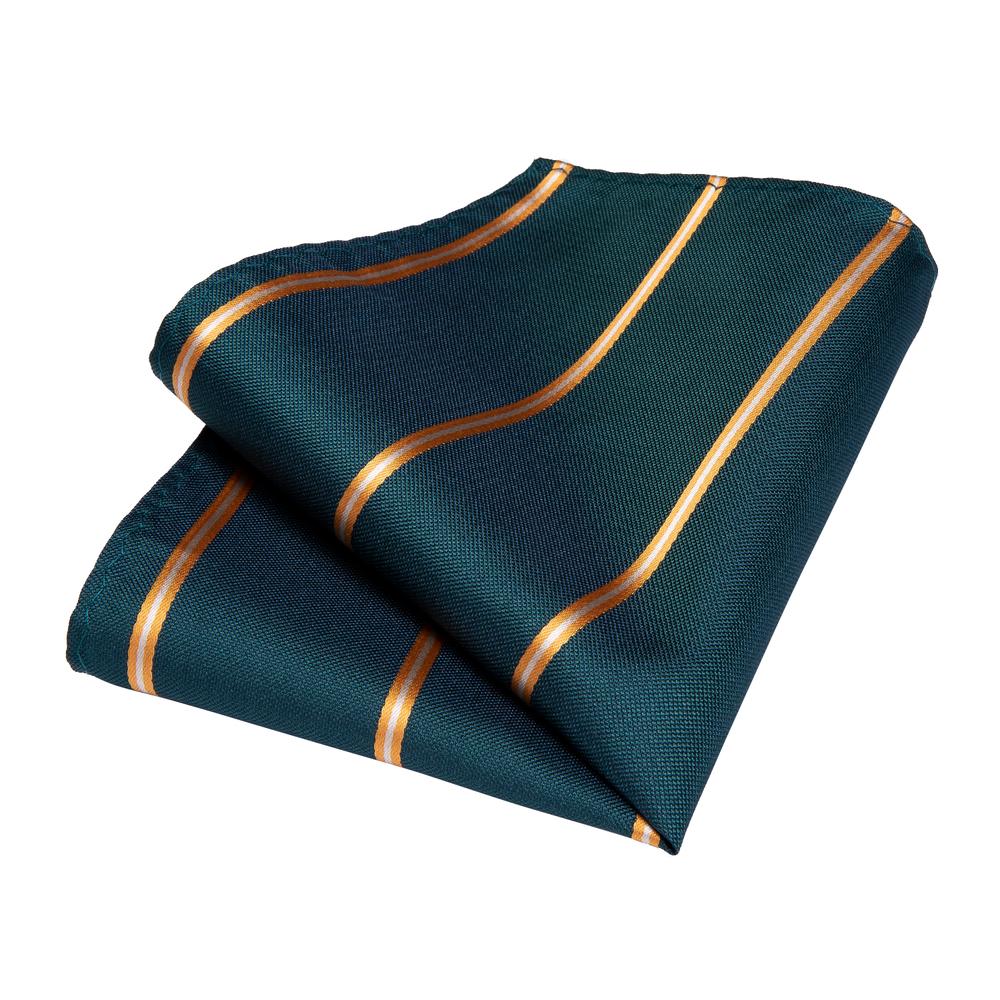 GentCrest Green Striped Tie Hanky Cufflinks Set - Image 6