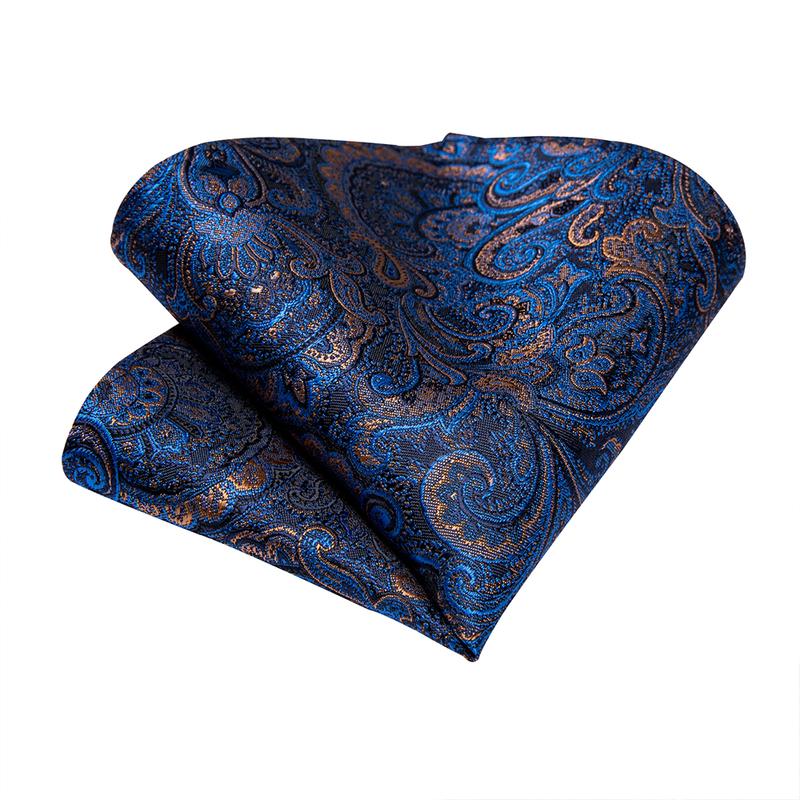 GentCrest Blue Paisley Tie with Accessories - Image 6