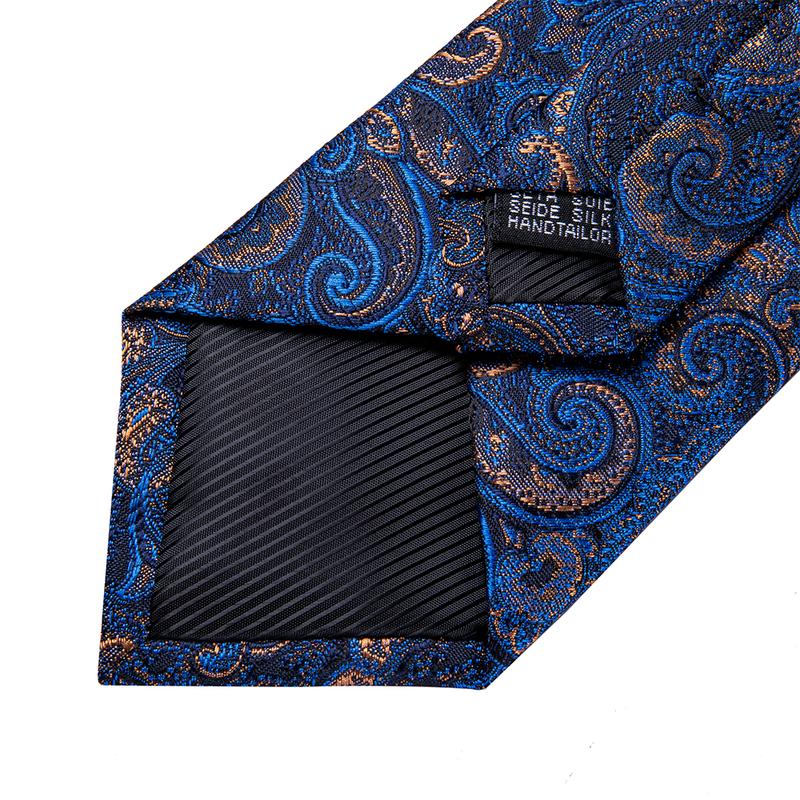 GentCrest Blue Paisley Tie with Accessories - Image 5