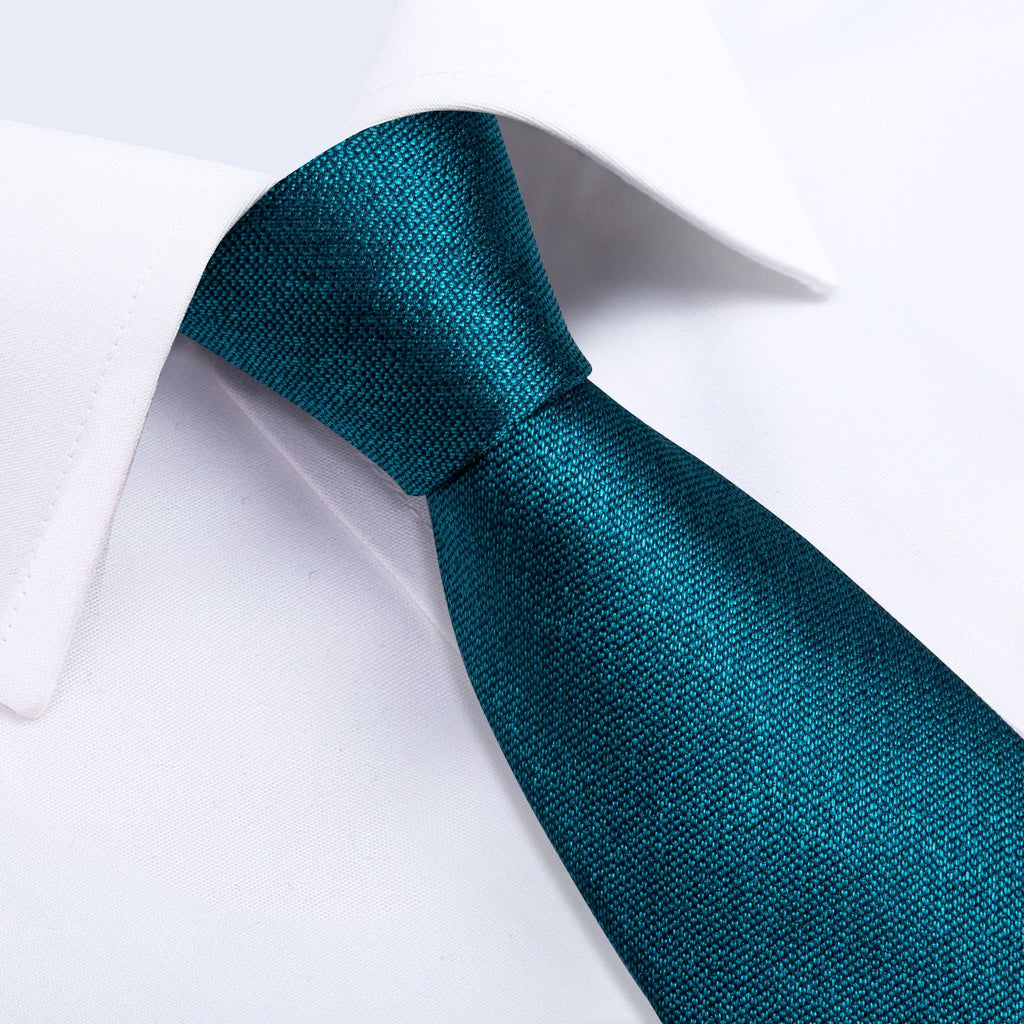 GentCrest Blue Solid Tie Hanky Cufflinks Set - Image 4