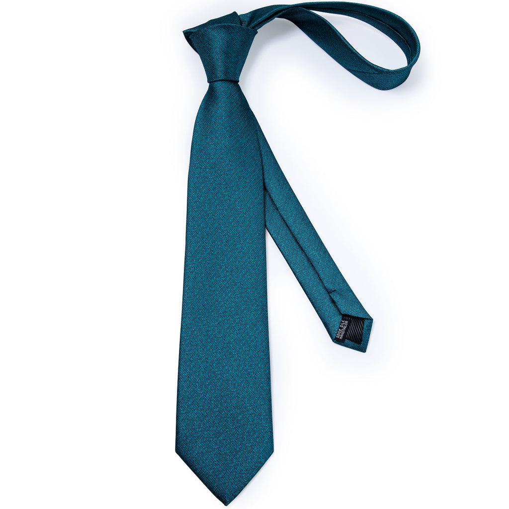 GentCrest Blue Solid Tie Hanky Cufflinks Set - Image 3