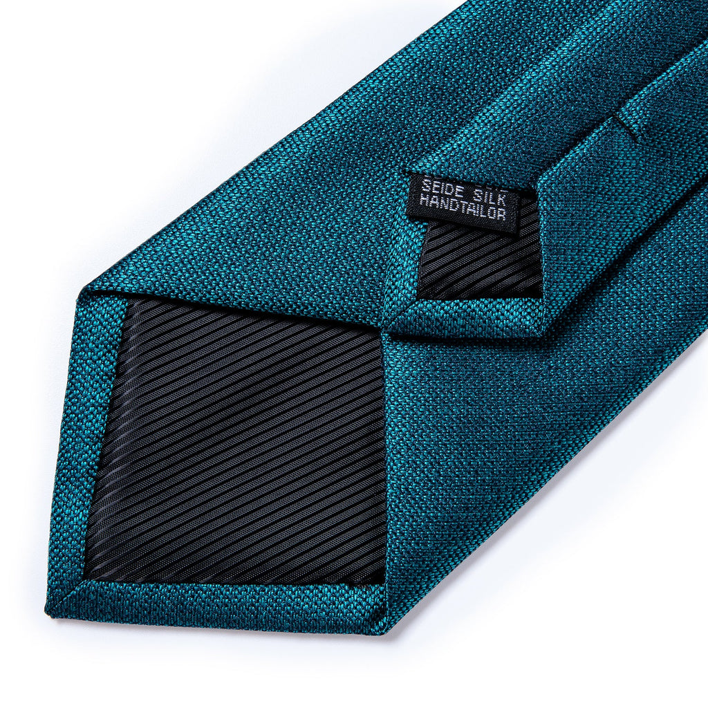 GentCrest Blue Solid Tie Hanky Cufflinks Set - Image 5