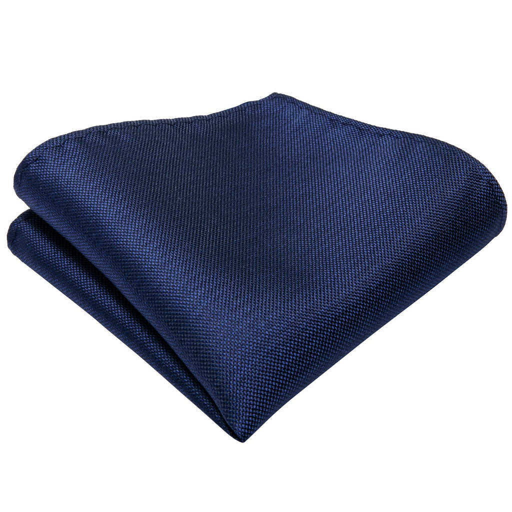 GentCrest Blue Solid Tie Hanky Cufflinks Set - Image 6