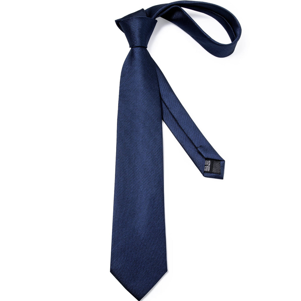 GentCrest Blue Solid Tie Hanky Cufflinks Set - Image 3