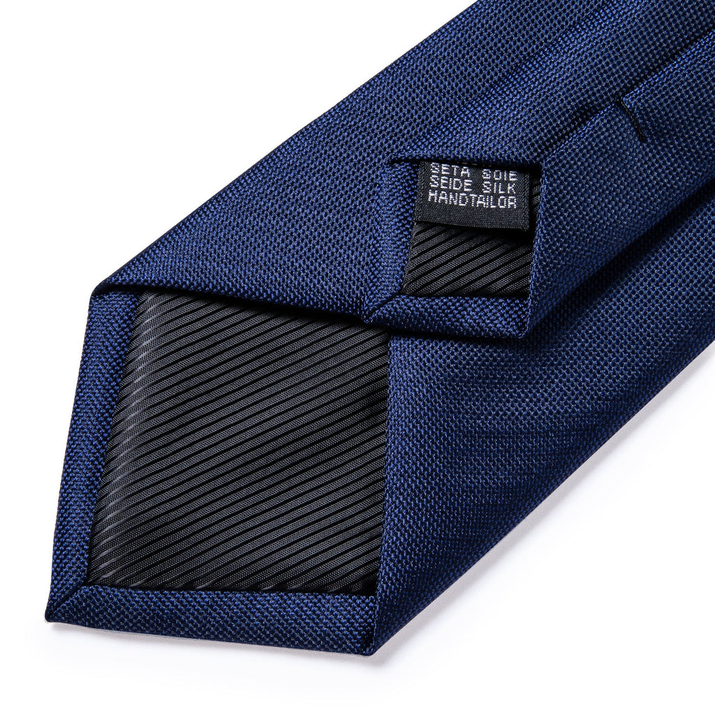 GentCrest Blue Solid Tie Hanky Cufflinks Set - Image 5